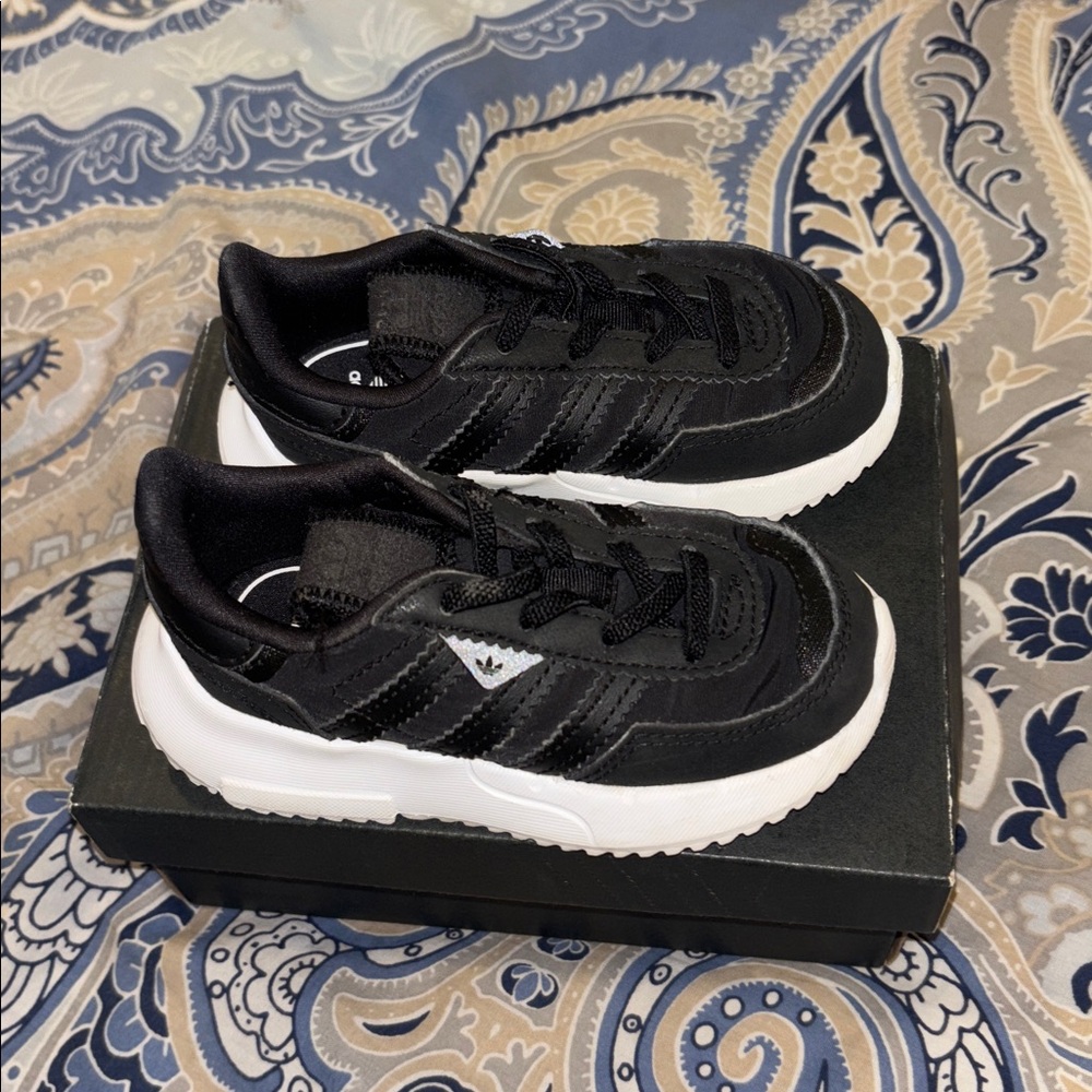 Adidas Black and White Kids' Sneakers